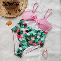 Plus-size high-waisted bikini suit women are big yards green flowers mermaid a chip swimsuit 2021 swimsuit