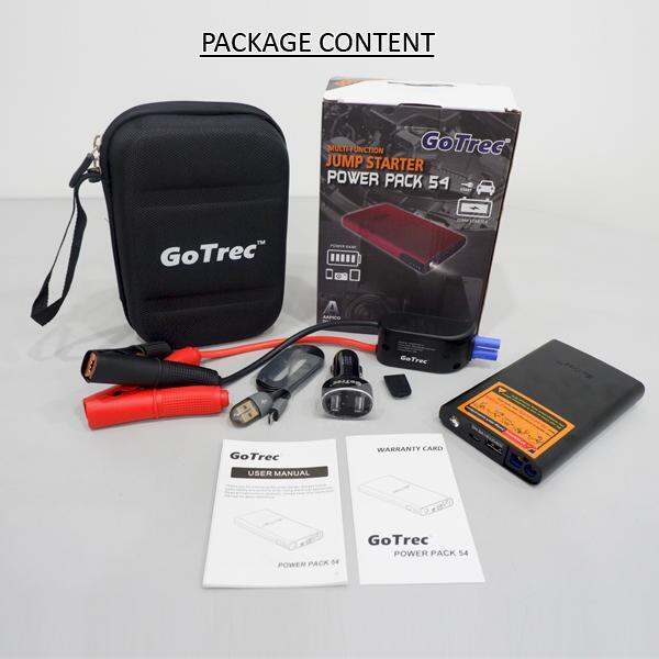 Multi-Function Jump Starter Power Pack 54 5400mAh Portable Jump Starter ...