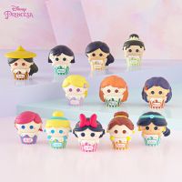 Disney Figure Toys Mini Bean Princess Series Mulan Ariel Cinderella Snow White Belle Rapunzel Anime Action Model Room Decoration