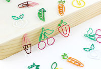 Metal Paper Clip Creative Office Stationery Cartoon Strawberry Shaped Paper Clip Colorful Fruit Series Paper Clip Office Supplies