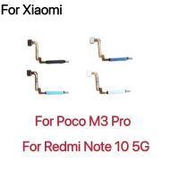 ลายนิ้วมือเดิมเหมาะสำหรับ Xiaomi Mi Poco M3 Pro Redmi Note 10 5G เซนเซอร์พิมพ์ลายนิ้วมือบ้านปุ่มเปิด/ปิด Flex อะไหล่