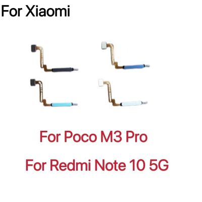 ลายนิ้วมือเดิมเหมาะสำหรับ Xiaomi Mi Poco M3 Pro Redmi Note 10 5G เซนเซอร์พิมพ์ลายนิ้วมือบ้านปุ่มเปิด/ปิด Flex อะไหล่