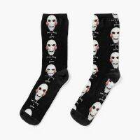 Saw Movie,Halloween,Custom Socks Socks Man Cool Socks รองเท้าเดินป่าถุงเท้าตัวการ์ตูน