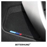 Alcantara สำหรับ BMW 1 Series F20 F21 2ชิ้นแผงลำโพงวิทยุประตูรถภายใน Lis Pigura M สติ๊กเกอร์ตกแต่งรถประสิทธิภาพสูง