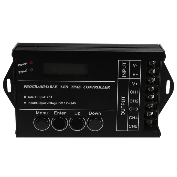 tc420-time-programmable-rgb-led-controller-dc12v-24v-5-channel-led-timing-dimmer