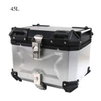 45L Universal Motorcycle Aluminum Alloy Rear Trunk Luggage Case Quick Release Electric Motorbike Waterproof Tail Box Storage Box