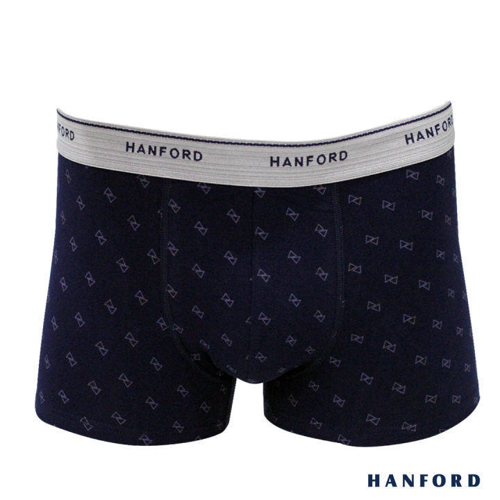 Hanford Men Cotton w/ Spandex Boxer Briefs - Trigo Print (SinglePack ...