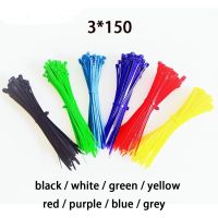 150mm Self-locking Nylon Cable Ties 3mm width 100pcs  Self-Locking Plastic Nylon Wire Zip Ties Cable Tie accessories Seven Color