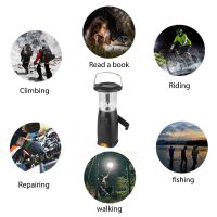 Senter Kemah Lampu Hiking Darurat Lipat Lampu Camping Pengisian Daya Manual Ringan Awet untuk Perjalanan Luar Ruangan