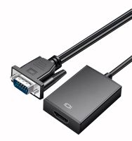 ตัวแปลงที่รองรับ VGA เป็น HDMI สายอะแดปเตอร์ Full HD 1080P พร้อมเอาต์พุตเสียง HD อะแดปเตอร์ VGA สำหรับ PC แล็ปท็อปแปลงไปยังจอโปรเจคเตอร์ HDTV