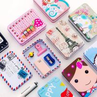 Cartoon Rectangular Tinplate Box Creative Mini Card Storage Box Packaging Tin Box Hairpin Jewelry Small Tin Box Decoration Storage Boxes