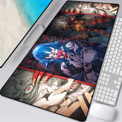 Master Of The Devil Japan Mouse Pad สีดำและสีขาว Gaming Keyboard แผ่นยาง Pad บนโต๊ะโต๊ะ Anime แผ่นรองเม้าส์ Pc Rug