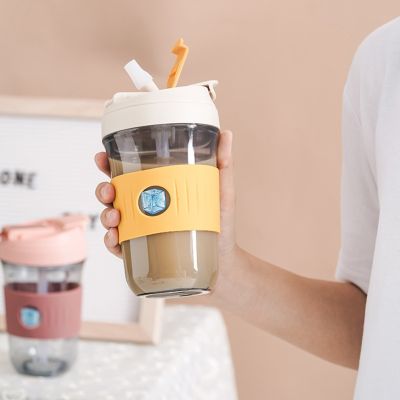 Coffee Cup Large-capacity Mug Multi-color Optional Ice-cool Double-drinking Cup Milk Tea Direct Drinking Cup Water Bottle
