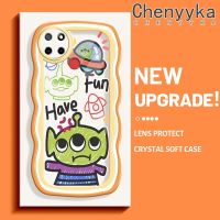 Chenyyka เคสสำหรับ Realme C12 Narzo 20 Narzo 30A C25 C25s Narzo 50A  เคสมนุษย์ต่างดาวที่น่ารักลายสัตว์ประหลาดสีสันสดใสขอบครีมกันกระแทกแบบใสนิ่ม เคสมือถือสร้างสรรค์ เคส งใสลายกล้องถ่ายรูปเรียบง่ายฝาครอบป้องกันซิลิโคน