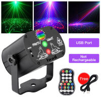 60 Patterns RGB Stage Lights Voice Control Music Led Disco Light Party Show Laser Projector Lights Effect Lamp with Controller