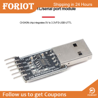 Foriot  USB ไปยัง TTL พอร์ตอนุกรมโมดูล CH340N เดิมใหม่รวม5V ถึง3.3V Serial Port Debugging Downloader