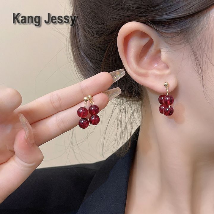 kang-jessy-925-ต่างหูเข็มเงินปีใหม่สำหรับผู้หญิงการออกแบบเฉพาะกลุ่มต่างหูอารมณ์ระดับไฮเอนด์ฤดูใบไม้ร่วงและฤดูหนาวต่างหูสไตล์ตะวันตกหรูหราเบาๆ