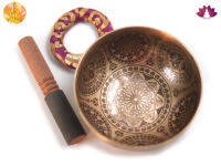 ขันทิเบตแฮนด์เมด ขนาด15.9ซม. น้ำหนัก776กรัม ชามทำสมาธิแฮนด์เมด Tibetan Handmade Singing Bowl