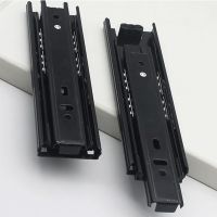 【CW】 2pcs 6 inch Cold Rolled Steel Home Cabinet Drawer Slide Three Section Track Thickened Duffer Damping Mute Track Cabinet Slide