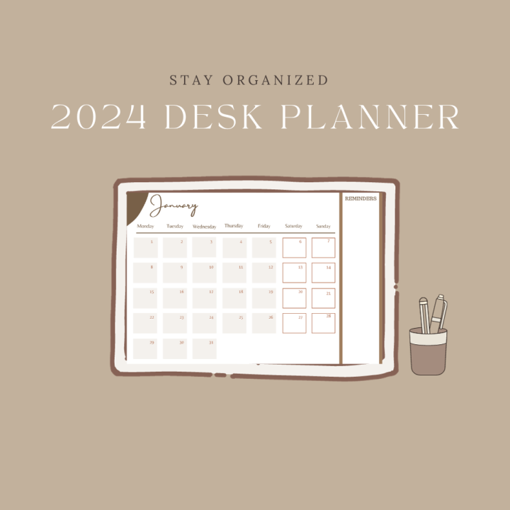 Monthly Desk Planner 2024 Lazada PH