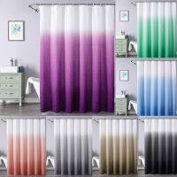 【HOT】☎◄☑ Gradient Textured Shower Curtain High-end Polyester with Metal Hooks 180x200cm