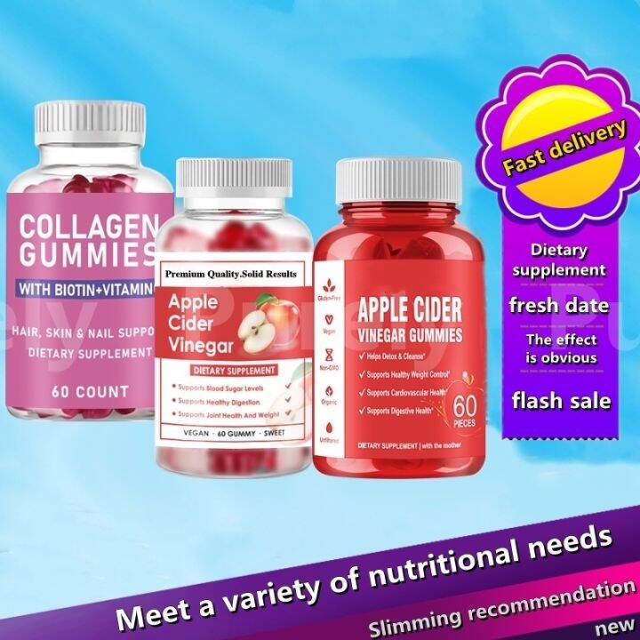 Apple Cider Vinegar Gummies Goli Organic Collagen Gummies Vitamin c