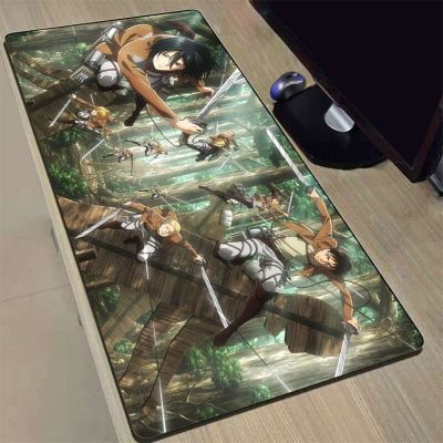 Playmat Attack on Titan Mouse Pad Table Pads Pc Accessories Anime Carpet Xxl Mousepad Rug Large Desk Accessory Keyboard Mat Basic Keyboards
