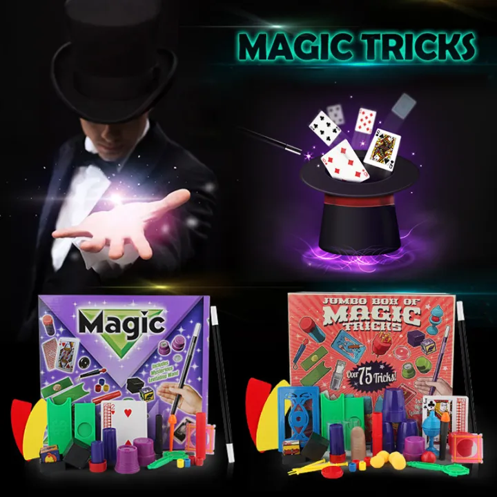 【Morals】 75 Magic Tricks Set，Magic Props Set Classic Children Magic
