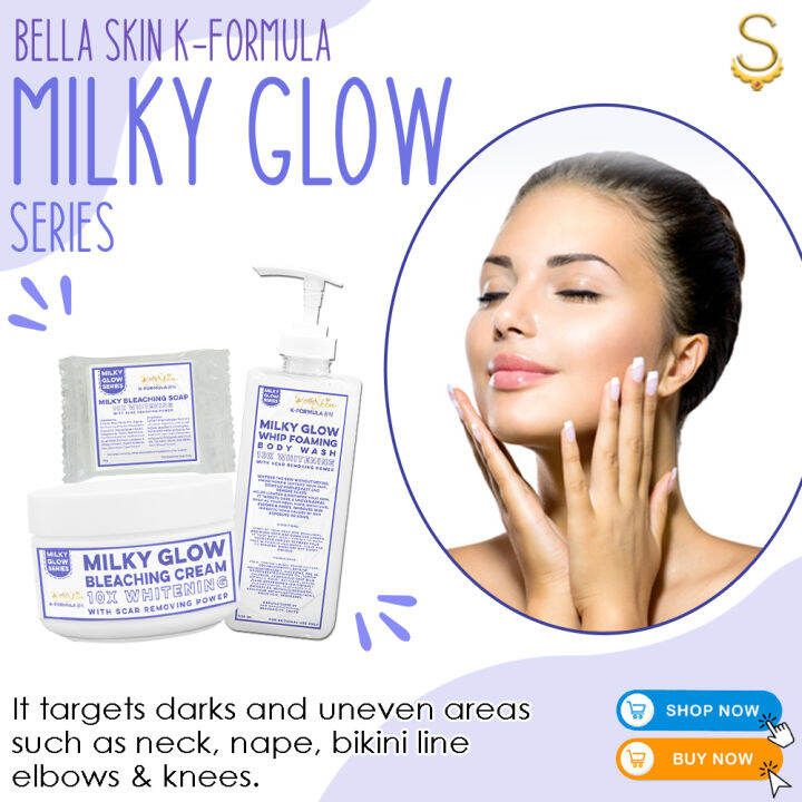 Bella Skin Milky Series ( Body Wash, Bleaching Soap & Bleaching Cream