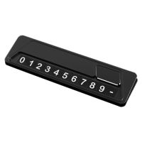 Car Number Plate Stickers Temporary Parking Phone Number Plate Card Metal Numbers Sign for Car Parking Decoration