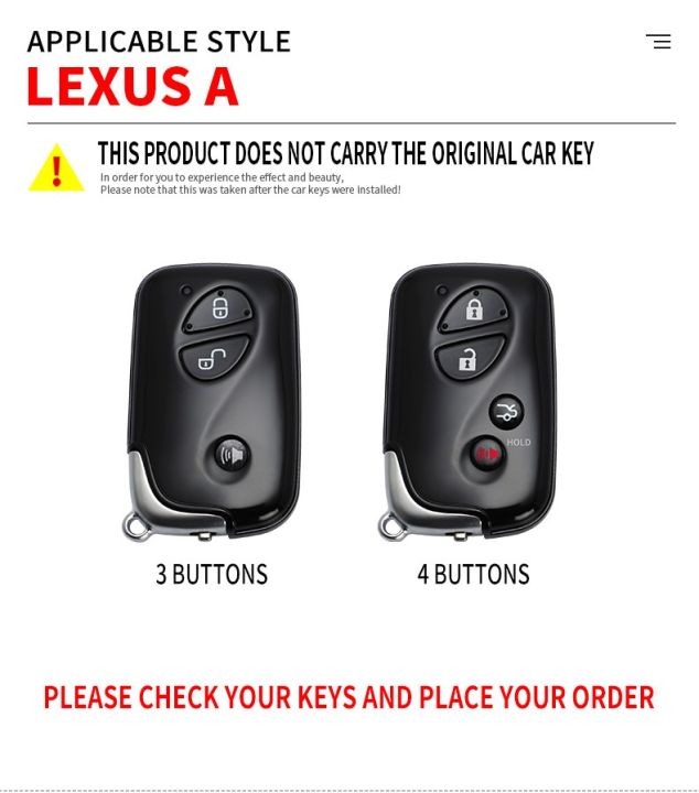 key-fob-cover-3-4-button-compatible-with-lexus-ct200h-gx400-gx460-is250-is300c-rx270-es240-es350-ls460-gs300-450h-460h-case-amp-silicone-cover-with-keychain-full-protection-key-protector-shell