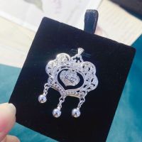 [COD] No. 5022 pure silver hollow out safe smart longevity lock fashion filigree safety