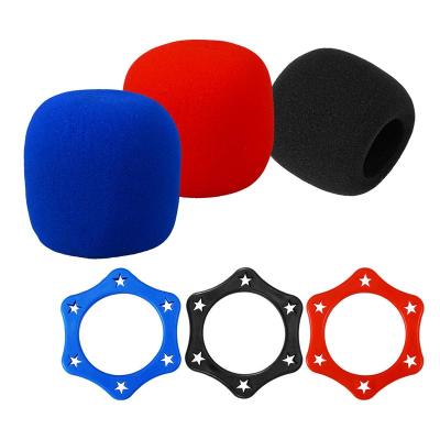 【Popular】 3 Pcs Hexagon Anti-Rolling Mic Protection Rings And 3 Pcs Replacement Headset Microphone Cushion Pads Windscreen Foam Cover