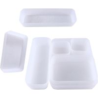 7 PCS Drawer Organizers White for Home Office Desk Stationery Storage Box for Kitchen Bathroom Makeup Organizer