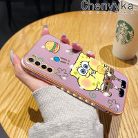 เคส Chenyyyka สำหรับ Xiaomi Redmi Note 8 Note 8T ลายการ์ตูนน่ารักสพันชบ็อบสแควร์แพนท์ใหม่กรอบสี่เหลี่ยมชุบเคสซิลิกาเจลนิ่มฝาครอบป้องกันเคสมือถือกันกระแทก