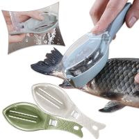 Kitchen Fish Skin Brush Scraping Fish Cleaning Tool Scraping Scales Device with Cover Fast Remove Fish Peeling Scraper Kitchen S