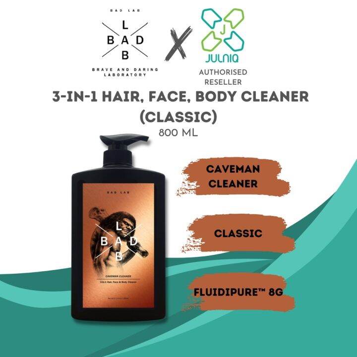 BAD LAB [CAVEMAN CLEANER] 3IN1 Hair Face Cleaner With B5 Fluidipure