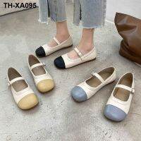 ☫ 2023 new style Mary leather shoes doudou muller women