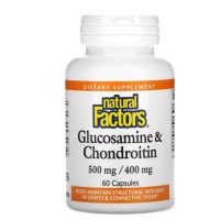 Natural Factors, Glucosamine &amp; Chondroitin, 500 Mg/400 Mg,60แคปซูล/120แคปซูล