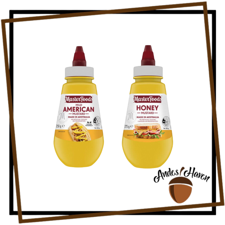 【MasterFoods】Mild American Mustard (250g) / Honey Mustard (275g) Lazada