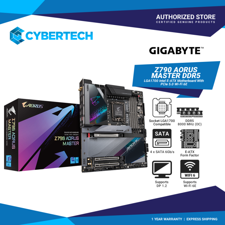 gigabyte z790 aorus master intel lga 1700 eatx motherboard