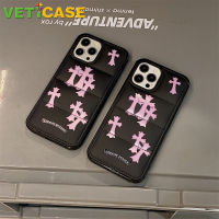 Punkcyber Styler Cross เสื้อขนเป็ดโทรศัพท์เคสสำหรับ Apple iPhone 15 14 13 12 11 Pro X XR 7 8 Plus ฝาหลังป้องกันซิลิโคนนิ่มเคสมือถือเคสมือถือสีดำ