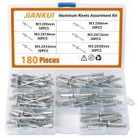 70 180pcs Aluminum Rivets Pop M3.2 M4 M4.8 Dome Head Blind Rivets Aluminum Assortment Kit Set Exhaust Rivets