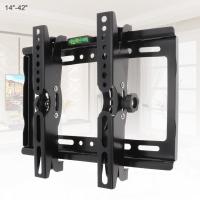 25KG Adjustable TV Wall Mounts Bracket Flat Panel TV Rack Frame Support 15 Degree Tilt Angle with Level for 14 - 42 Inch LCD LED