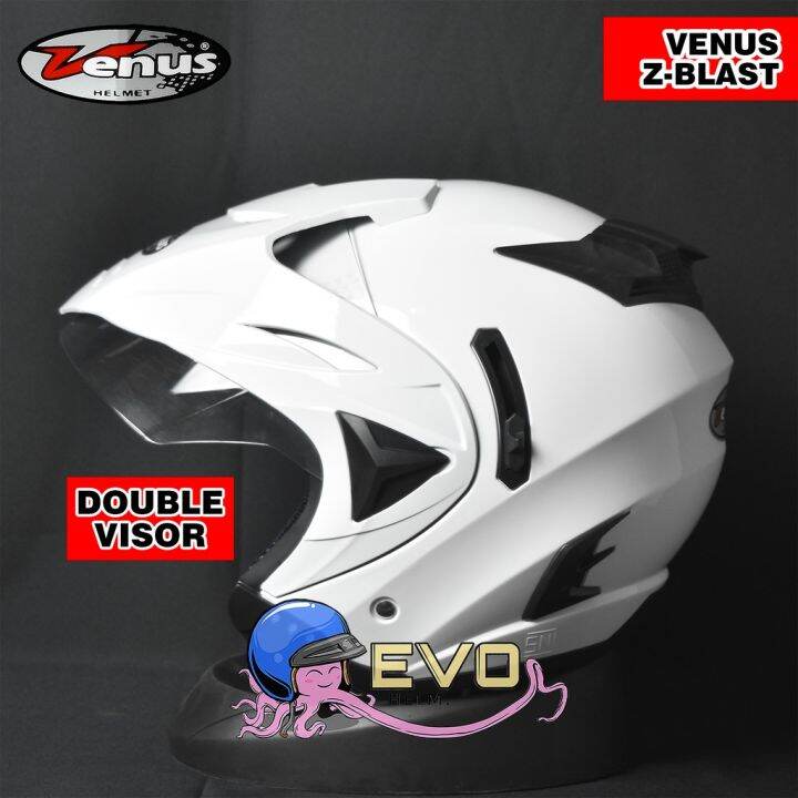 HELM HALF FACE ORI SNI DOUBLE VISOR JPX ZBLAST Lazada Indonesia