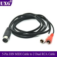 50CM 150CM 5 Pin DIN Male MIDI Cable to 2 Dual RCA Male Plug Audio Cable For Naim Quad Stereo Systems