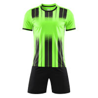 men short sleeve yellow soccer jersey set football uniform green boy soccer shirt kids running sport jersey OEM name number