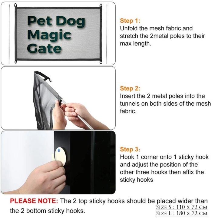ส่งฟรี-magic-pet-gate-ประตูม้วนกั้นสัตว์เลี้ยงมหัศจรรย์-ม่านรั้วกันสุนัข-ที่กั้นเด็ก-ประตูกั้นบันได-ที่กั้นบันได-ที่กั้นประตู