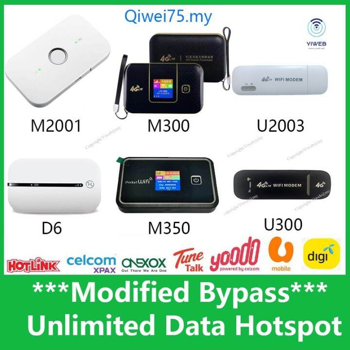 ***Modified*** Unlimited Hotspot 4G LTE U300 U2003 M300 M350 D6 M2001