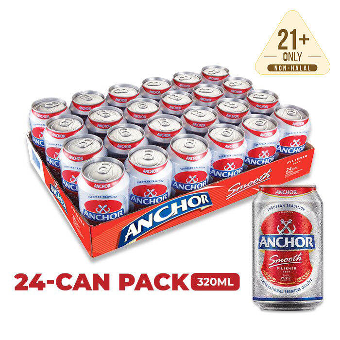 Anchor Smooth Pilsener Beer 24 Can Pack Lazada